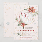 Holly Jolly Official Family Lunch Dinner Kaart (Voorkant / Achterkant)