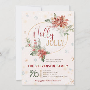 Holly Jolly Official Family Lunch Dinner Kaart