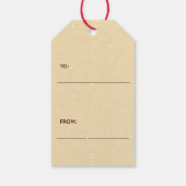 Holly Jolly oldtimer kleurrijke kerst Cadeaulabel (Achterkant)