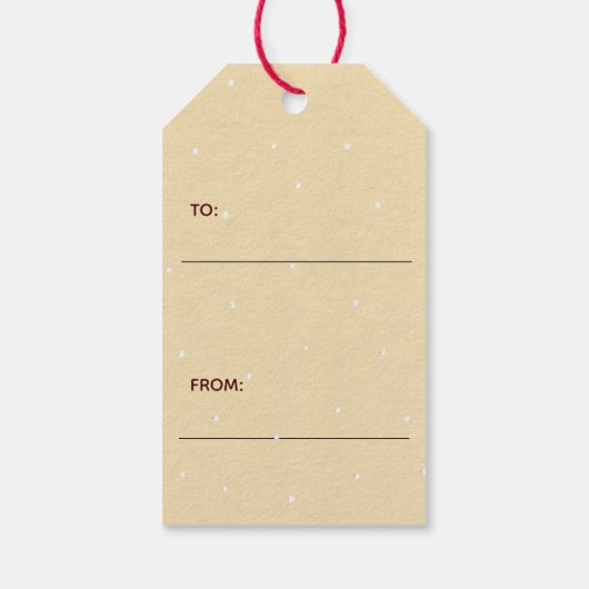 Holly Jolly oldtimer kleurrijke kerst Cadeaulabel (Achterkant)