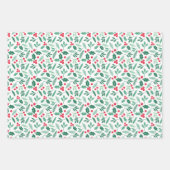 Holly Jolly Ornaments Holiday Inpakpapier Vel (Voorkant 3)