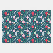 Holly Jolly Ornaments Holiday Inpakpapier Vel (Voorkant)