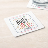 Holly Jolly Paper Onderzetter (Schuin)