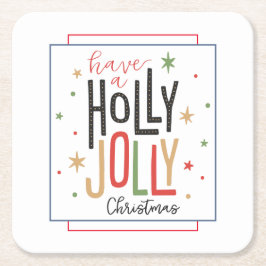 Holly Jolly Paper Onderzetter