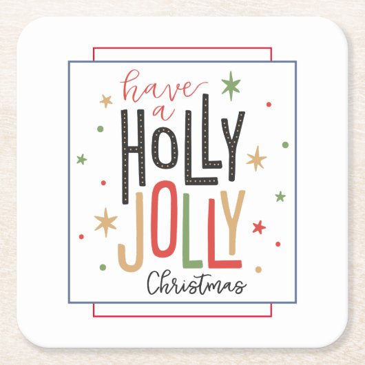 Holly Jolly Paper Onderzetter (Voorkant)