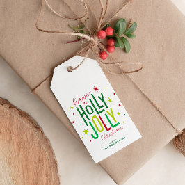 "Holly Jolly" Persoonlijke Kerstmis Cadeaulabel