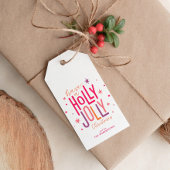 "Holly Jolly" Persoonlijke Kerstmis Cadeaulabel