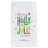 "Holly Jolly" Persoonlijke Kerstmis Klein Cadeauzakje (Achterkant)