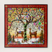 Holly Jolly Reindeer puzzle Legpuzzel (Verticaal)
