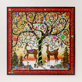 Holly Jolly Reindeer puzzle Legpuzzel