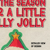 Holly Jolly Retro Christmas Wall Art Poster