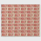 Holly Jolly Retro Family Christmas Matching  Cadeaupapier (Vlak)