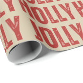 Holly Jolly Retro Family Christmas Matching  Cadeaupapier (Rol Hoek)
