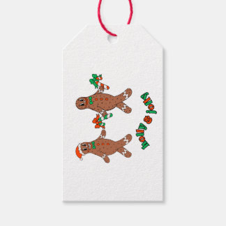 Holly & Jolly Retro Gingerbread Kerstcadeau Label Cadeaulabel