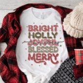 Holly Jolly Retro Kerstmis T-Shirt