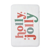 Holly Jolly - Retro Vakantietypografie Badmat (Voorkant Verticaal)