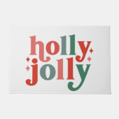 Holly Jolly - Retro Vakantietypografie Deurmat (Voorkant)