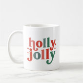Holly Jolly - Retro Vakantietypografie Koffiemok (Links)