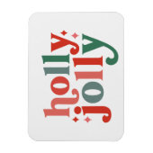 Holly Jolly - Retro Vakantietypografie Magneet (Verticaal)