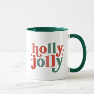 Holly Jolly - Retro Vakantietypografie Mok