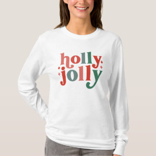 Holly Jolly - Retro Vakantietypografie T-shirt