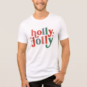 Holly Jolly - Retro Vakantietypografie Tri-Blend Shirt (Voorkant)