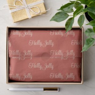 Holly Jolly Rijke Kerst Rode Kerst Aesthetic Tissuepapier