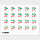 Holly jolly ronde sticker (Vel)