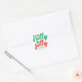 Holly jolly ronde sticker (Envelop)