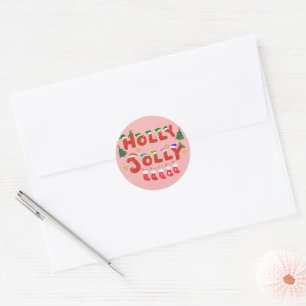 Holly Jolly Ronde Sticker