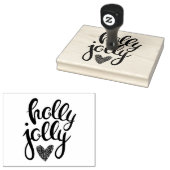 Holly Jolly Rubber Stamp Rubberstempel (Gestempeld)