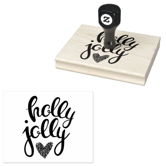 Holly Jolly Rubber Stamp Rubberstempel (Gestempeld)
