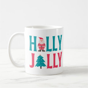Holly Jolly Santa Christmas Koffiemok