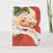  Holly Jolly Santa Claus - Aangepaste kerstperiode Feestdagen Kaart (Voorkant)