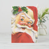  Holly Jolly Santa Claus - Aangepaste kerstperiode Feestdagenkaart (Staand voorkant)