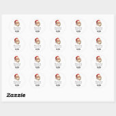 Holly Jolly Santa Claus Kerstkaarsenhandel Ronde Sticker (Vel)
