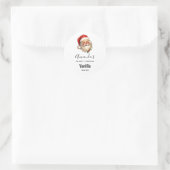 Holly Jolly Santa Claus Kerstkaarsenhandel Ronde Sticker (Tas)