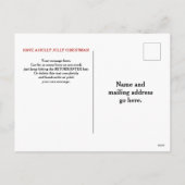 Holly Jolly Santa Claus Merry Kerstmis Feestdagenkaart (Achterkant)