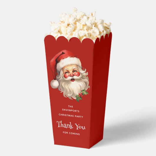 Holly Jolly Santa Claus Retro Kerstmis Bedankt Bedankdoosjes (Popped)