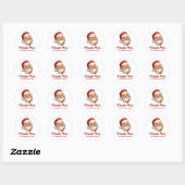 Holly Jolly Santa Claus Retro Kerstmis Bedankt Ronde Sticker (Vel)