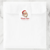 Holly Jolly Santa Claus Retro Kerstmis Bedankt Ronde Sticker (Tas)