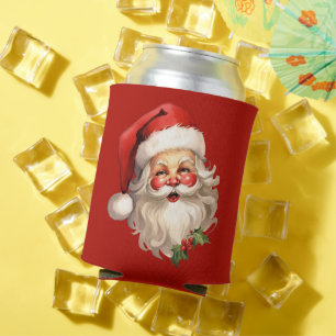 Holly Jolly Santa Claus Retro Kerstmis Blikjeskoeler