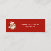 Holly Jolly Santa Claus Retro Kerstmis Mini Visitekaartje (Voorkant)
