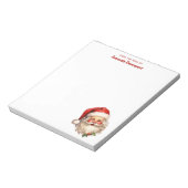 Holly Jolly Santa Claus Retro Kerstmis Notitieblok (Linkerzijde)