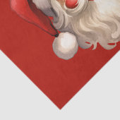 Holly Jolly Santa Claus Retro Kerstmis Tissuepapier (Detail)