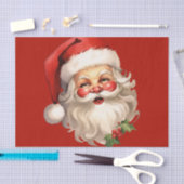 Holly Jolly Santa Claus Retro Kerstmis Tissuepapier (Craft)