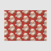 Holly Jolly Santa Claus Retro kerstpatroon Tissuepapier (Voorkant)
