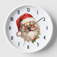 Holly Jolly Santa Claus Retro Style Kerstmis