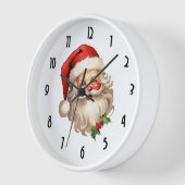 Holly Jolly Santa Claus Retro Style Kerstmis (Hoek)