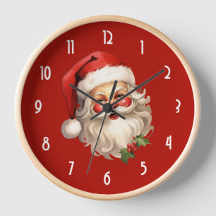 Holly Jolly Santa Claus Retro Style Kerstmis